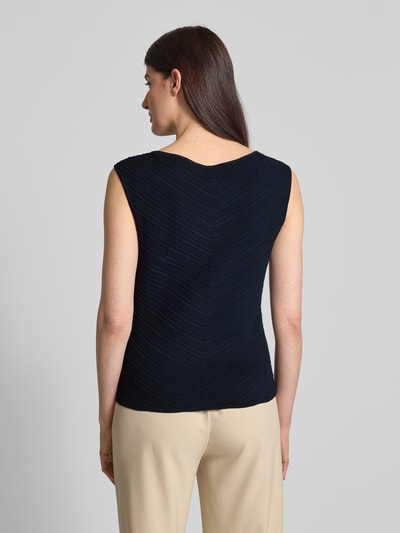 BOSS Blousetop van viscosemix, model 'Faitini' Marineblauw - 5