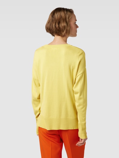 Milano Italy Sweatshirt mit gerippten Abschlüssen Gelb 5