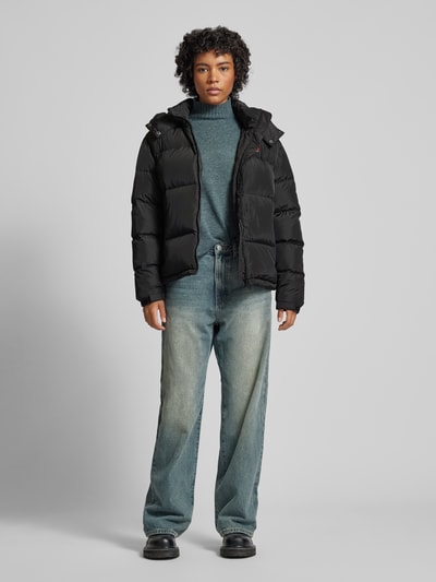 Tommy Jeans Gewatteerd jack met labelstitching, model 'ALASKA' Zwart - 1