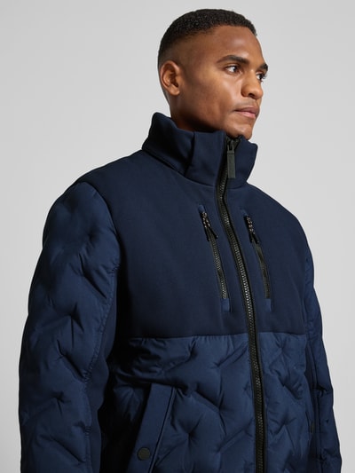 Tom Tailor Regular fit bodywarmer met afneembare capuchon Marineblauw - 3