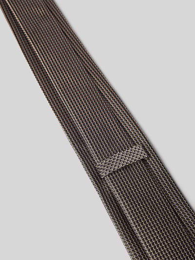 BOSS Zijden stropdas met all-over motief Beige - 3