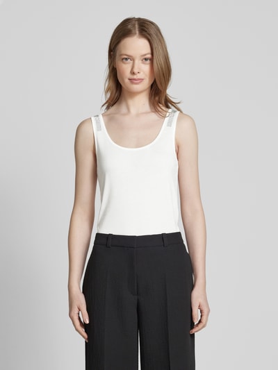 monari Tanktop met siersteentjes Offwhite - 4