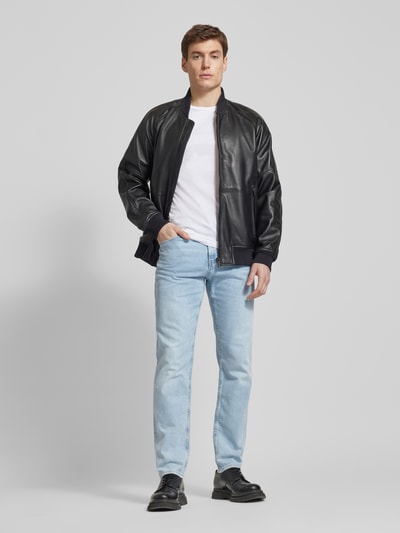 BOSS Straight Fit Jeans aus reiner Baumwolle Modell 'Re.Maine' Hellblau 1