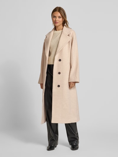 Lanius Wollmantel mit Reverskragen Offwhite Melange 1