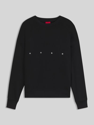 HUGO Oversize Sweatshirt mit Rücken-Print Black 2