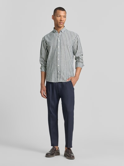 Lindbergh Relaxed Fit Freizeithemd mit Button-Down-Kragen Marine 1