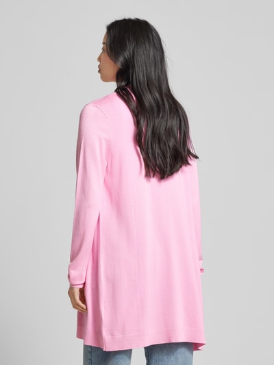 Fransa Longcardigan mit gerippten Abschlüssen Modell 'Clia' Pink 5