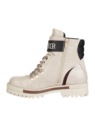 Cafe Noir Boots in Kroko-Optik Offwhite 4