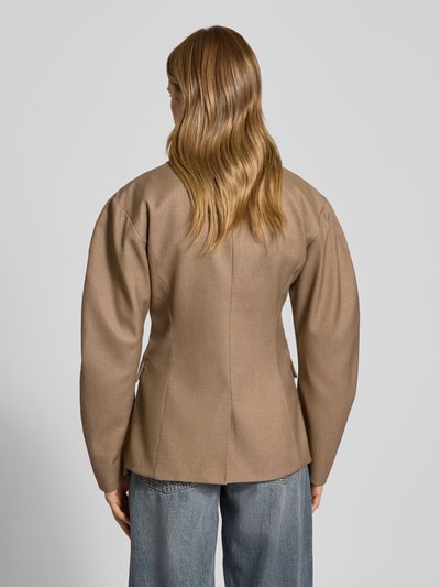 Gina Tricot Blazer mit Reverskragen Sand Melange 5