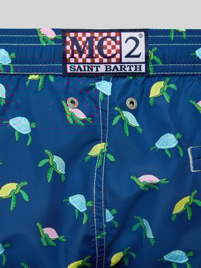MC2 Saint Barth Relaxed fit zwembroek met tunnelkoord Marineblauw - 2