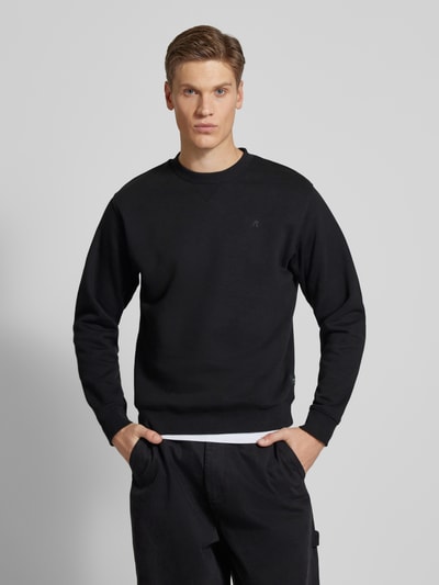 Replay Sweatshirt mit gerippten Abschlüssen Black 4