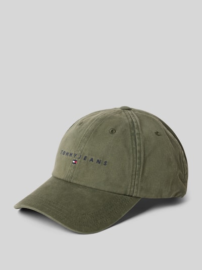 Tommy Jeans Basecap mit Label-Stitching Oliv 1