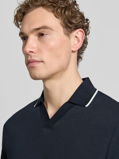 s.Oliver RED LABEL Regular Fit Poloshirt aus reiner Baumwolle Marine 3
