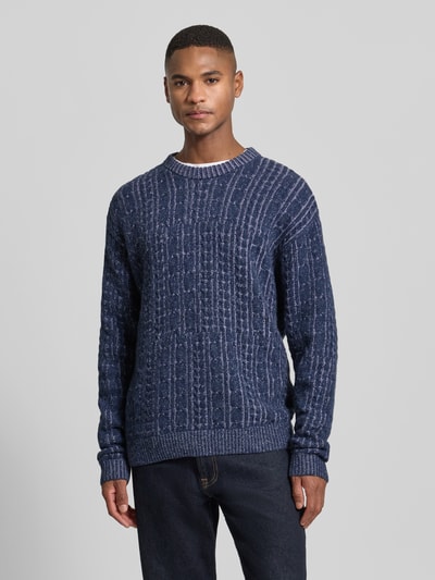 Armedangels Regular Fit Strickpullover aus Bio-Baumwoll-Woll-Mix Modell 'DAAKO' Marine 4