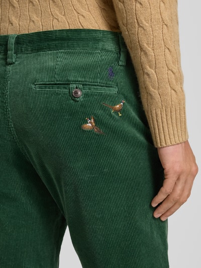 Polo Ralph Lauren Regular Fit Cordhose mit Stitching-Details Gruen 3