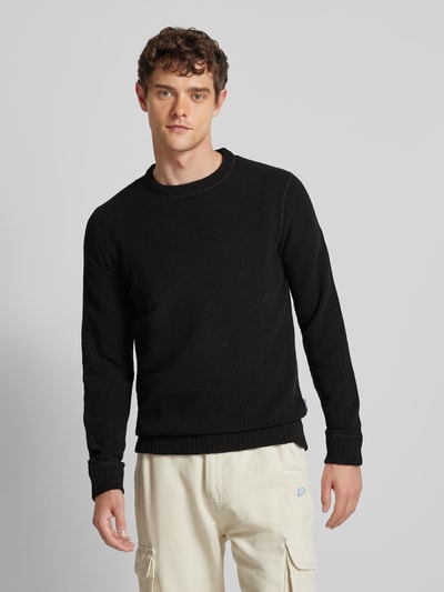 Only & Sons Gebreide pullover met ronde hals, model 'SETHAN' Zwart - 4