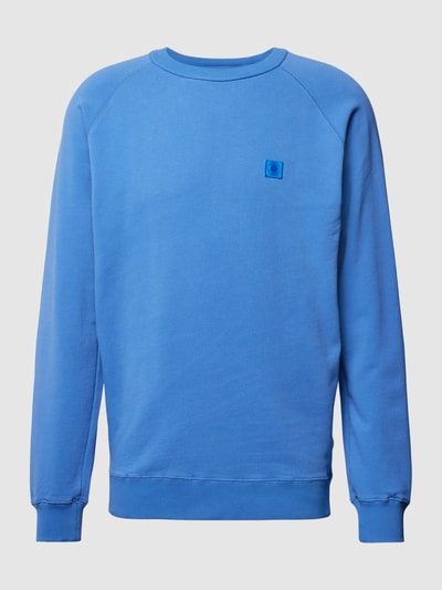 Thinking Mu Sweatshirt met motiefpatch, model 'SOL' Lichtblauw - 2
