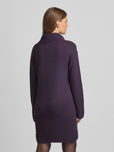 comma Strickkleid mit Rollkragen Aubergine 5