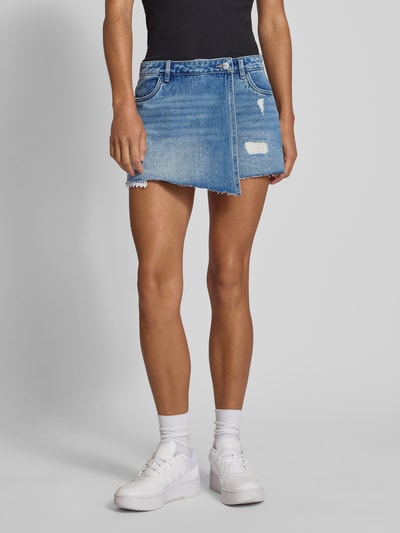 Only Regular Fit Jeansshorts-Rock in Wickel-Optik Modell 'TEXAS' Jeansblau 4