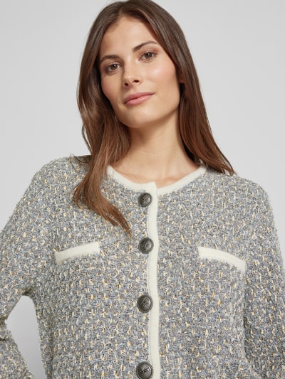 Gestuz Gebreid jack met knoopsluiting, model 'nalin' Lichtblauw - 3