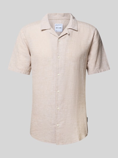 Only & Sons Vrijetijdsoverhemd met reverskraag, model 'CAIDEN' Beige - 2
