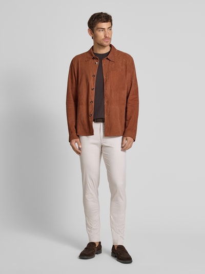 Mmx Slim Fit Chino aus reiner Baumwolle Beige 1