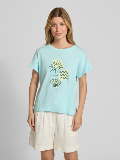 Tom Tailor Regular fit T-shirt van puur katoen Lichtblauw - 4