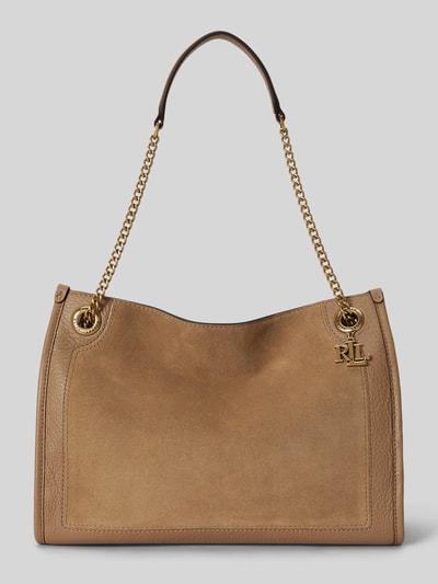 Lauren Ralph Lauren Henkeltasche mit Schulterkette aus Rindsnappa Camel 2