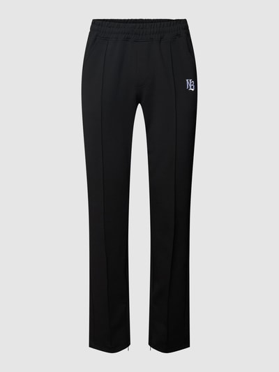 No Bystanders Spodnie typu track pants z wyhaftowanym logo Czarny 2