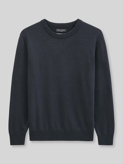 Marc O'Polo Regular Fit Pullover aus Baumwoll-Mix mir Schurwoll-Anteil Marine 2
