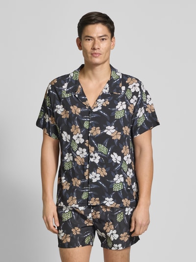 BOSS Relaxed Fit Freizeithemd mit Resortkragen Black 4