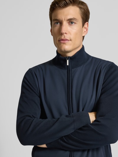 bugatti Regular fit bomberjack van puur katoen met ritssluiting Marineblauw - 3