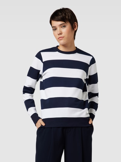 Montego Sweatshirt met blokstrepen Donkerblauw - 4