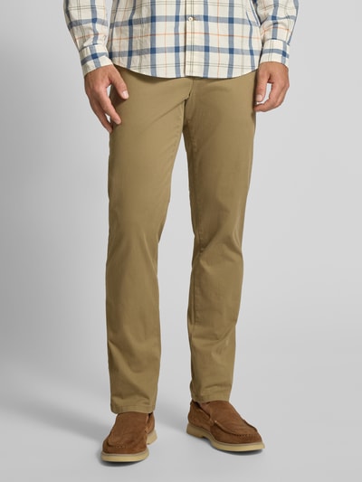 Christian Berg Men Regular fit chino met achterzakken Kaki gemêleerd - 4