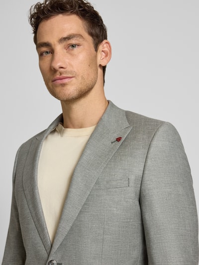 ROY ROBSON slim fit pak van scheerwolmix met 2-knoops colbert Lindegroen - 3