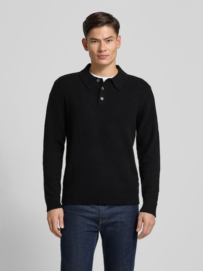 Jack & Jones Premium Strickpullover mit Polokragen Modell 'MAVERICK' Black 4