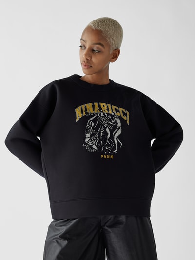 Nina Ricci Sweatshirt mit Motiv-Print Schwarz 6