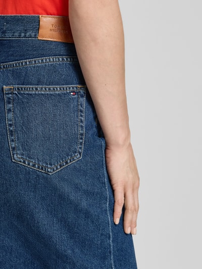 Tommy Hilfiger Straight Fit Jeansrock mit mittelhohem Bund Marine Melange 3