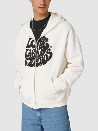 Low Lights Studios Sweatjack met steekzakken opzij, model 'Zip Retro' Wit - 4