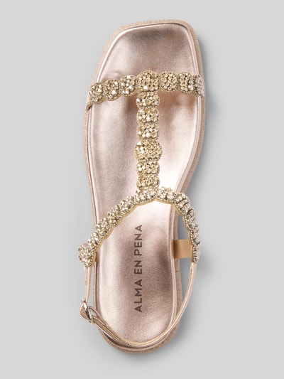 ALMA EN PENA Sandalen met strass-steentjes Metallic beige - 3