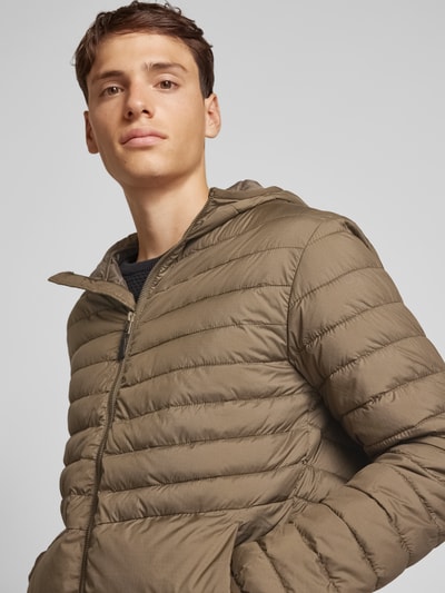 Jack & Jones Gewatteerd jack met capuchon, model 'ESTATE' Taupe - 3