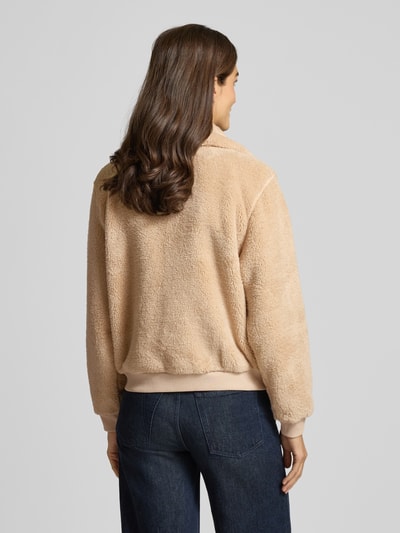 Tom Tailor Denim Bluza rozpinana o kroju regular fit z futerka Beżowy 5