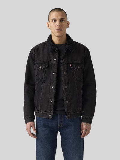 Levi's® Regular Fit Jeansjacke aus reiner Baumwolle BLACK 3