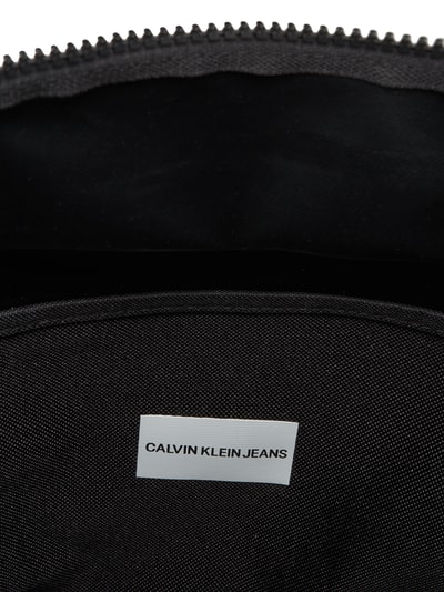 Calvin Klein Jeans Trapezowa torba shopper z materiału tekstylnego z naszywką z logo Czarny 5