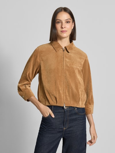 OPUS Regular Fit Blouson mit Ballonsaum Modell 'Hamona' Mittelbraun 4