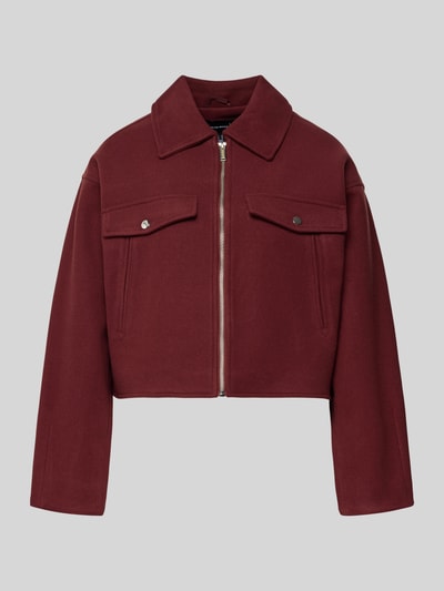 VERO MODA Kurtka koszulowa o kroju regular fit z zamkiem błyskawicznym model „FORTUNEFREJ” Bordowy 2