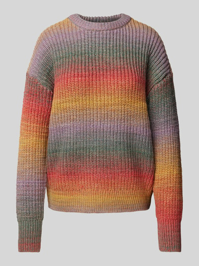 Jake*s Casual Sweter z dzianiny z okrągłym dekoltem Różowawy 2