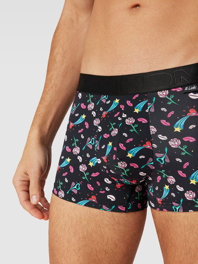 HOM Boxershort met all-over motief, model 'AMOUR' Zwart - 3