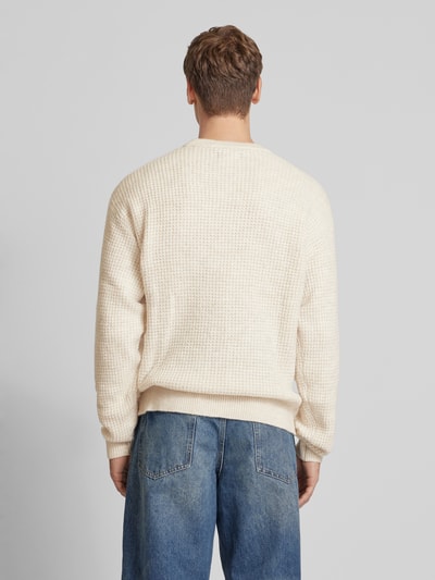 Jack & Jones Strickpullover mit Strukturmuster Modell 'OLLIE' Offwhite 5