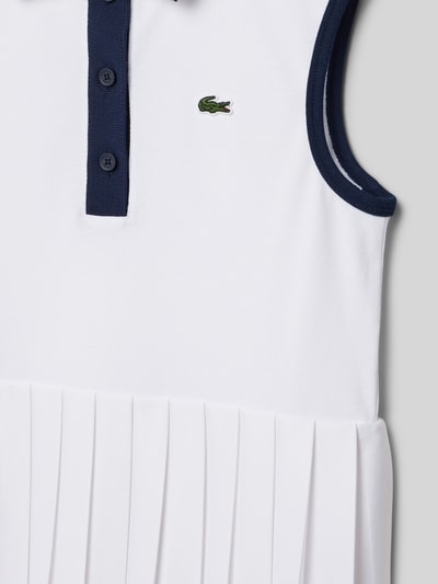 Lacoste Kleid mit gelegten Falten Weiss 2